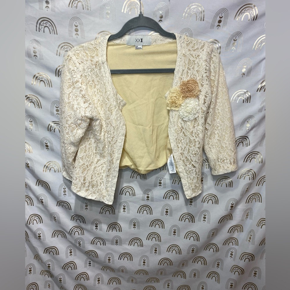 Forever 21 Cream Cardigan